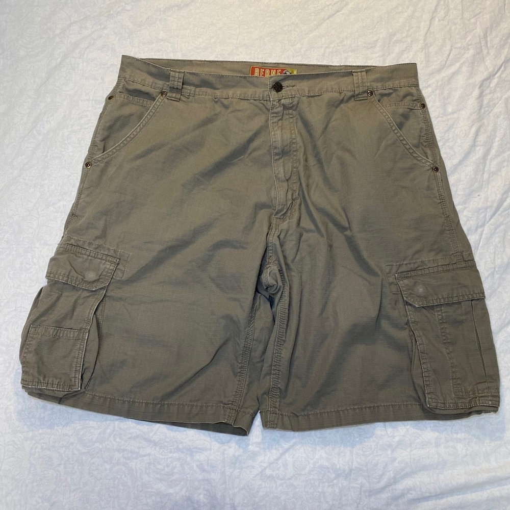 Berne Ripstop Cargo Shorts Men's 40 Gray Utility Work Outdoor Hiking‎